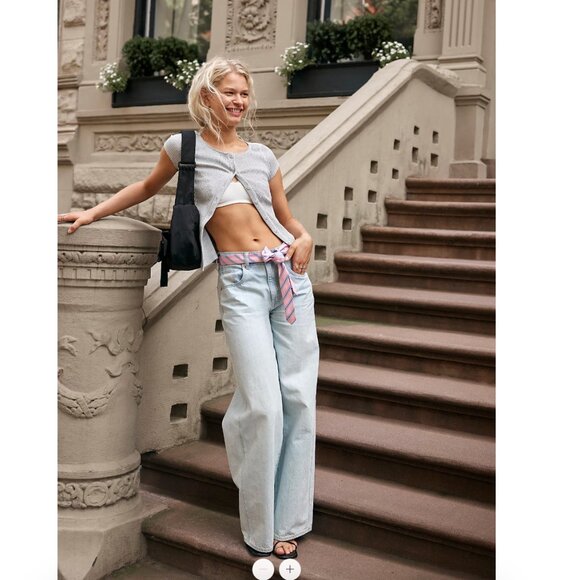 NWT Free People We The Free CRVY Gia Wide-Leg Jeans sz33 - Picture 5 of 12